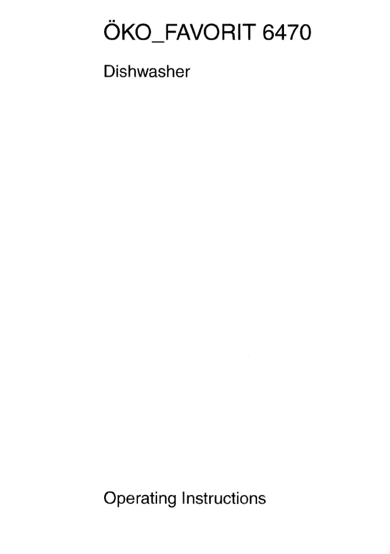 Página 1 del manual Manual de usuario AEG Favorit 6470 W