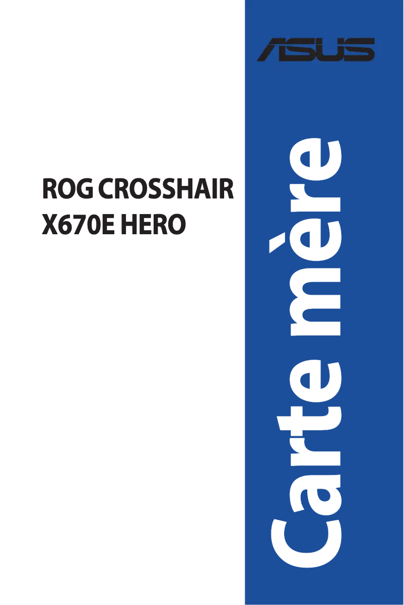Image de la première page du manuel de l'appareil ROG CROSSHAIR X670E HERO