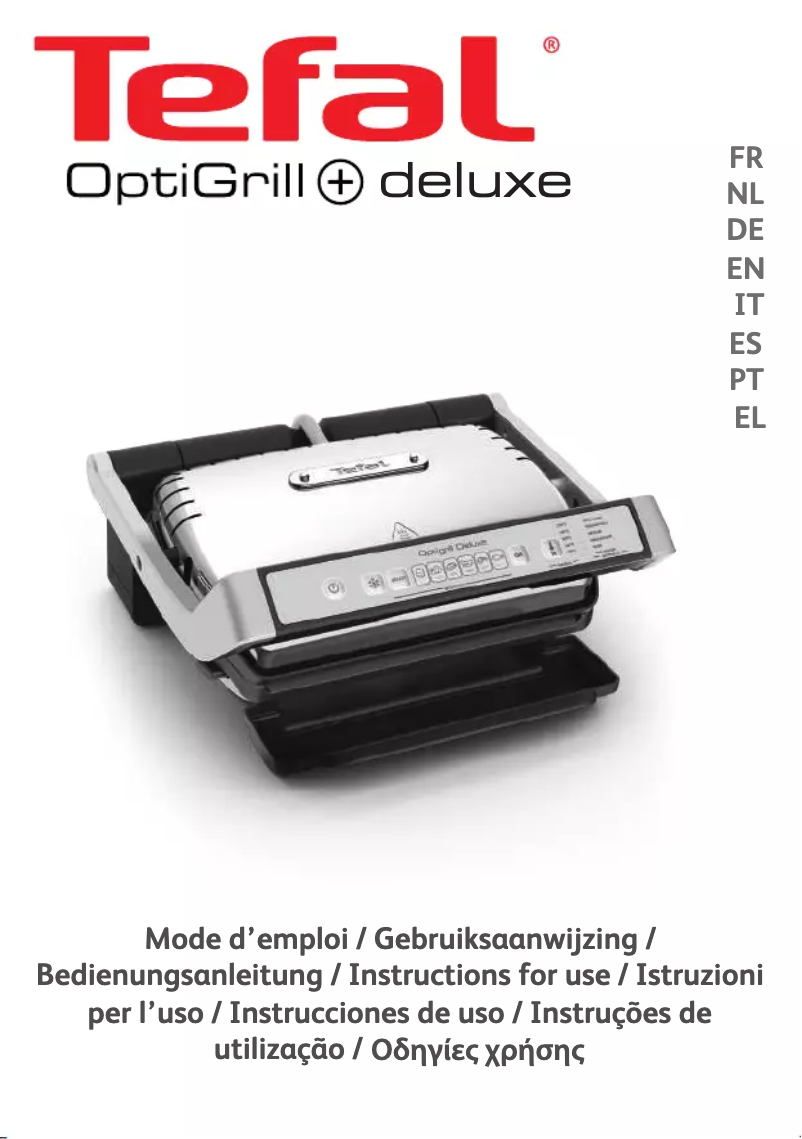 Page 1 de la notice Manuel utilisateur Tefal OptiGrill+ Deluxe GC707D16