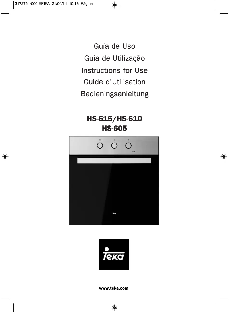 Page n°1 - Manuel utilisateur Teka HS-615
