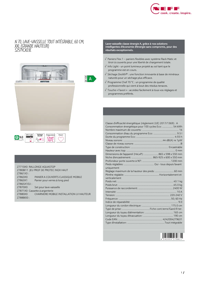 Image de la première page du manuel de l'appareil S257YCX03E