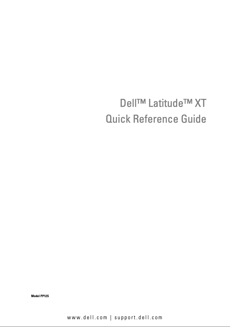 Image de la première page du manuel de l'appareil Latitude XT