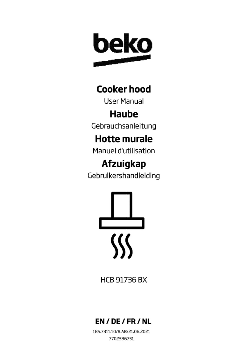 Page 1 de la notice Manuel utilisateur Beko HCB 91736 BX