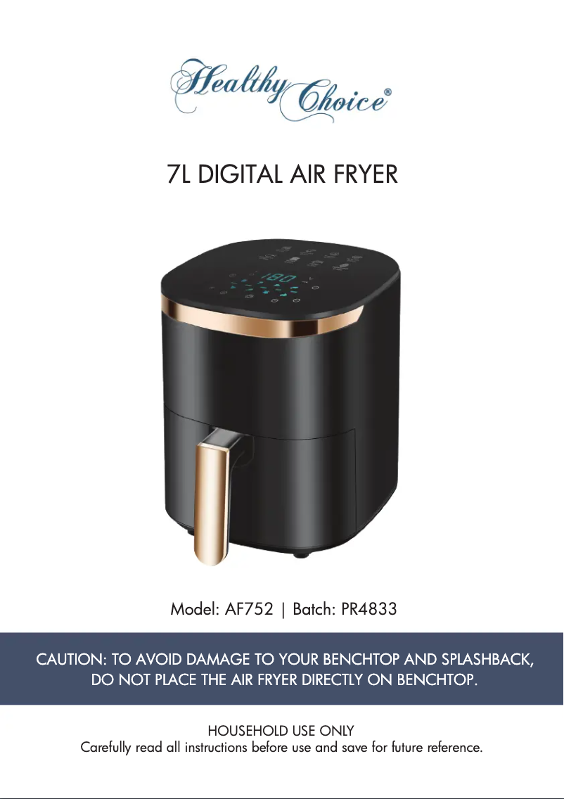 Image de la première page du manuel de l'appareil AF752