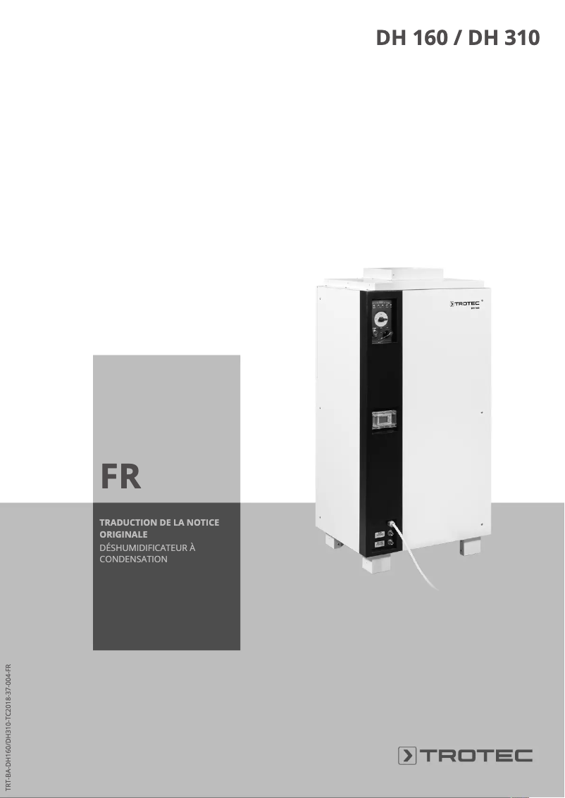 Page n°1 - Manuel utilisateur Trotec DH 310 BX