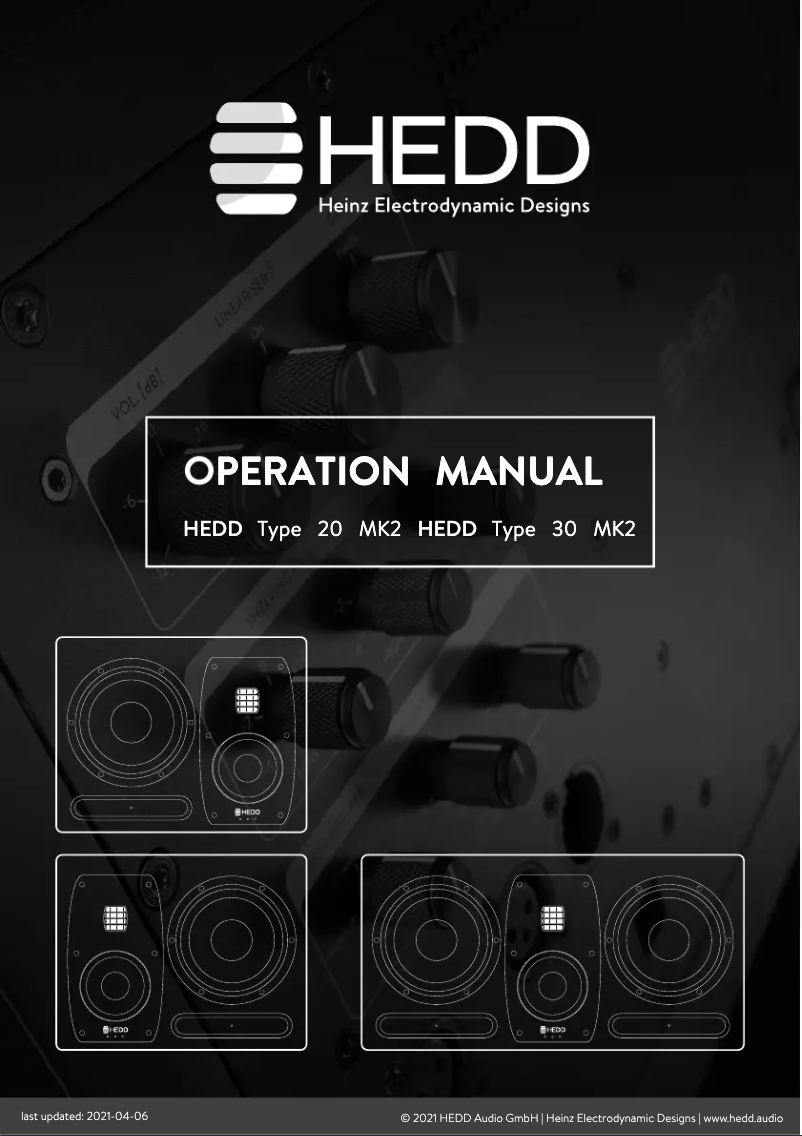 Page n°1 - Manuel utilisateur HEDD Type 30 MK2