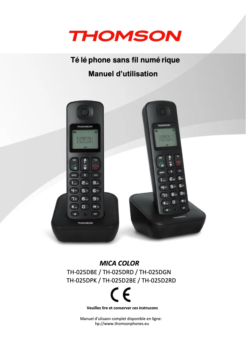 Página 1 del manual Manual de usuario Thomson Mica Color TH-025