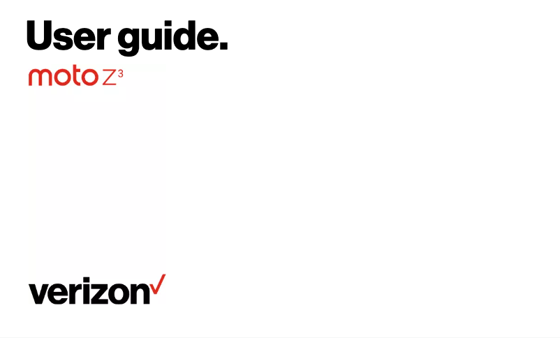 Page n°1 - Manuel utilisateur Motorola Moto Z3