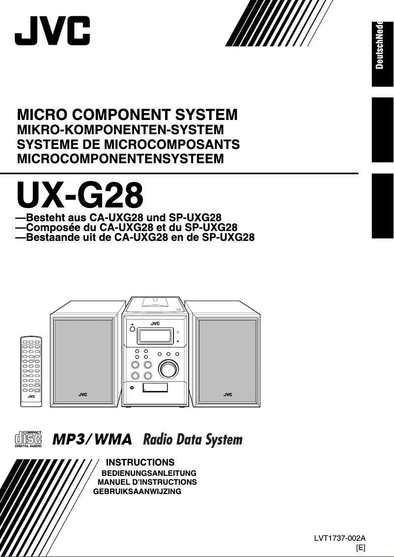 Page 1 de la notice Manuel utilisateur JVC CA-UXG28