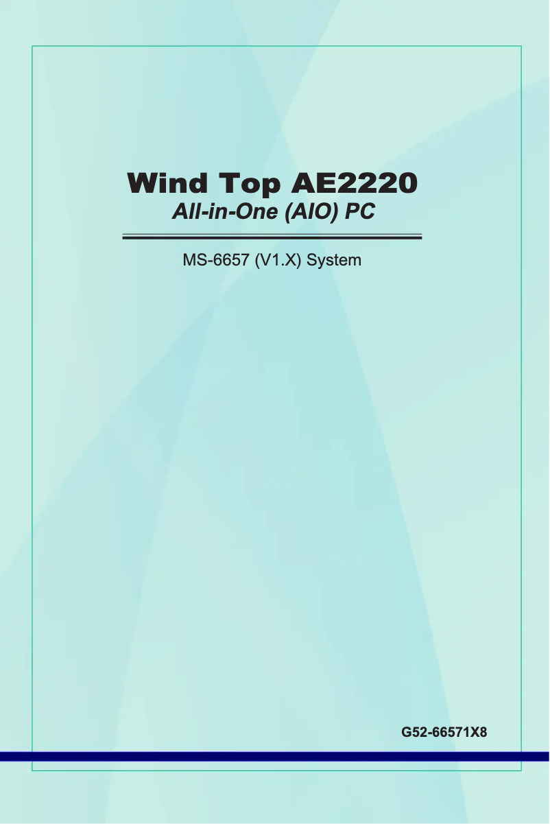 Page 1 de la notice Manuel utilisateur MSI Wind Top AE2220