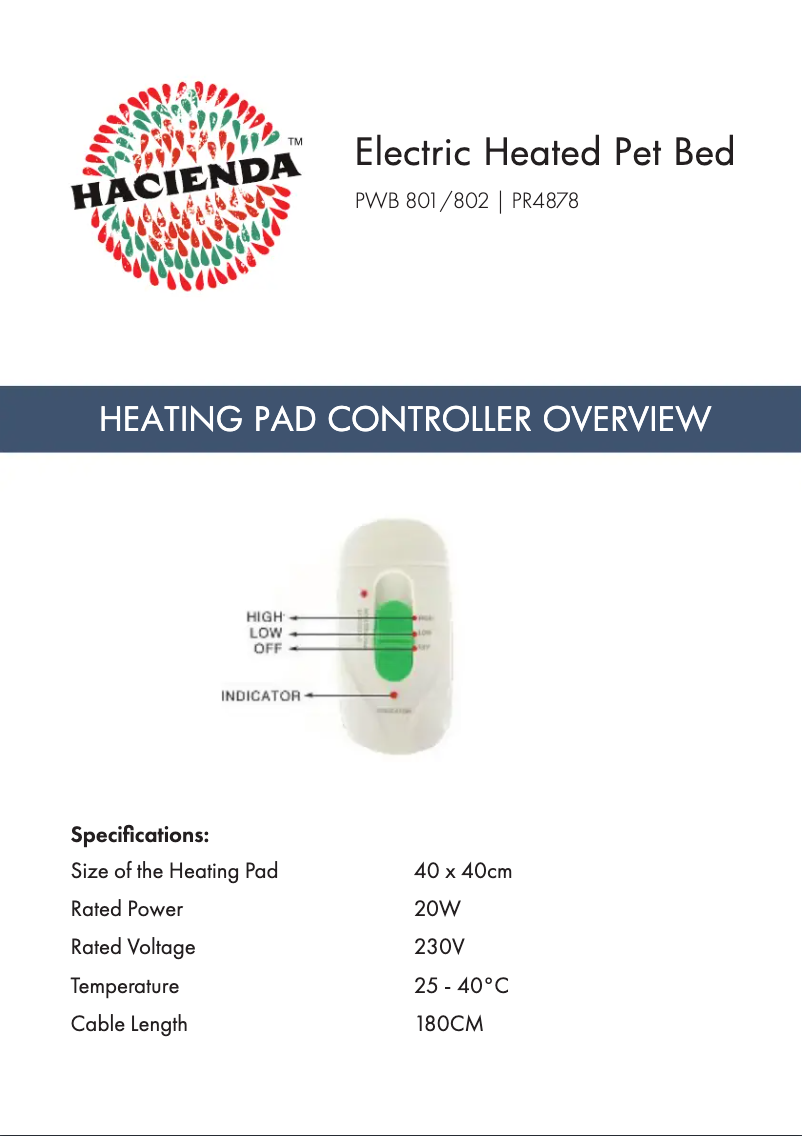 Página 1 del manual Manual de usuario Hacienda PWB802