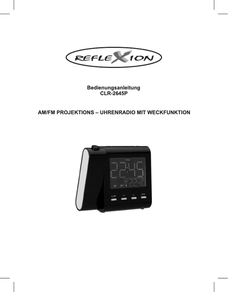 Page 1 de la notice Manuel utilisateur Reflexion CLR2645P