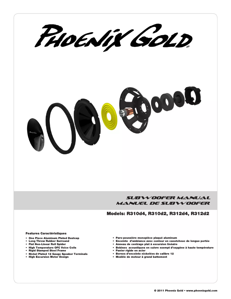 Page n°1 - Manuel utilisateur Phoenix Gold R310d2