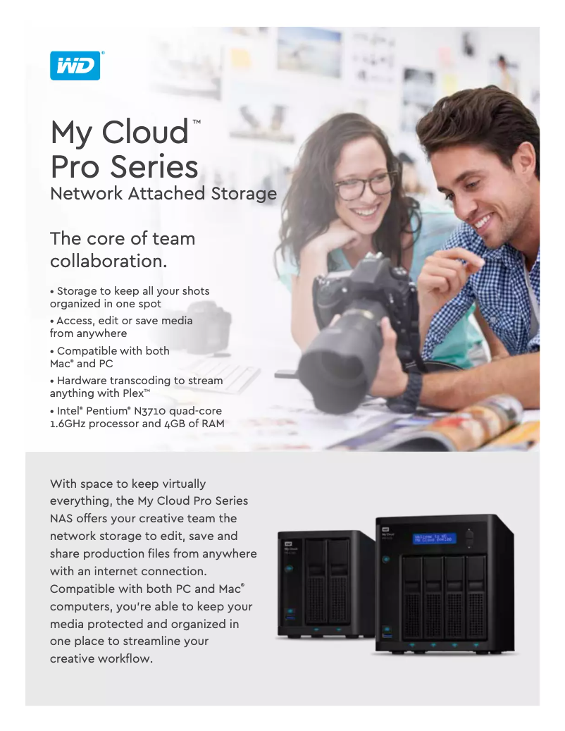 Page 1 de la notice Brochure Western Digital My Cloud Pro PR4100