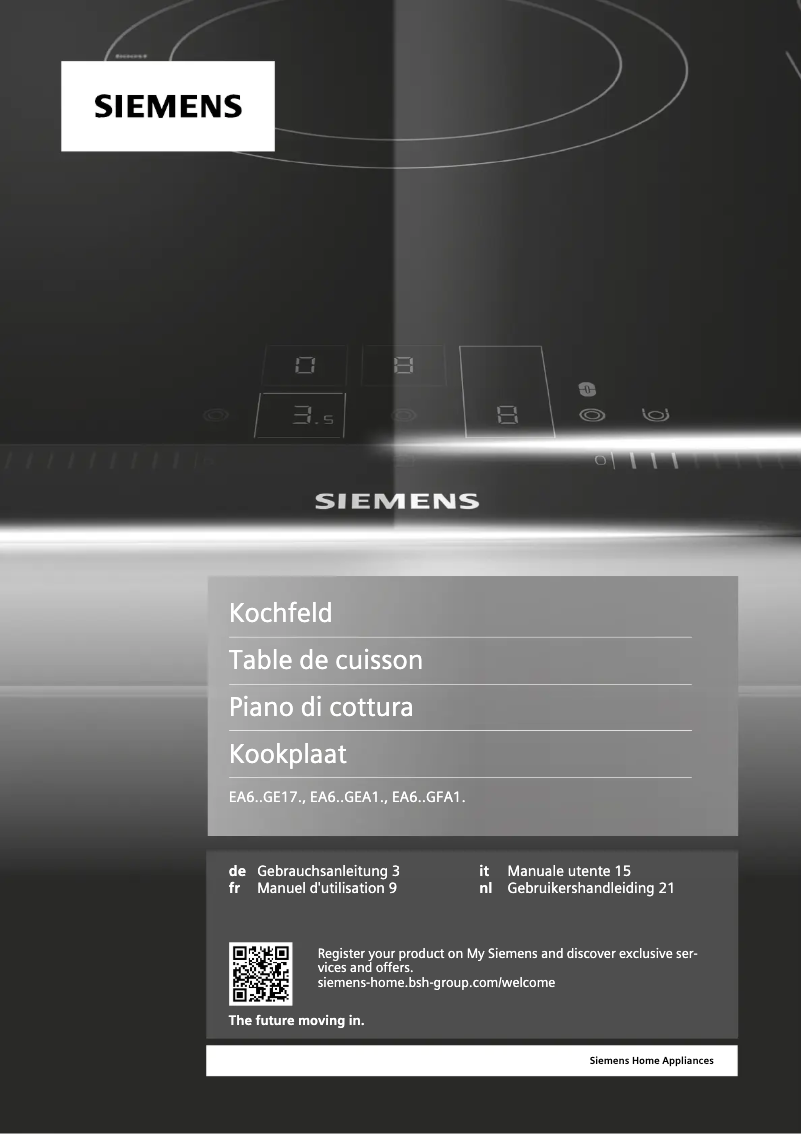 Page 1 de la notice Manuel utilisateur Siemens EA645GFA1C