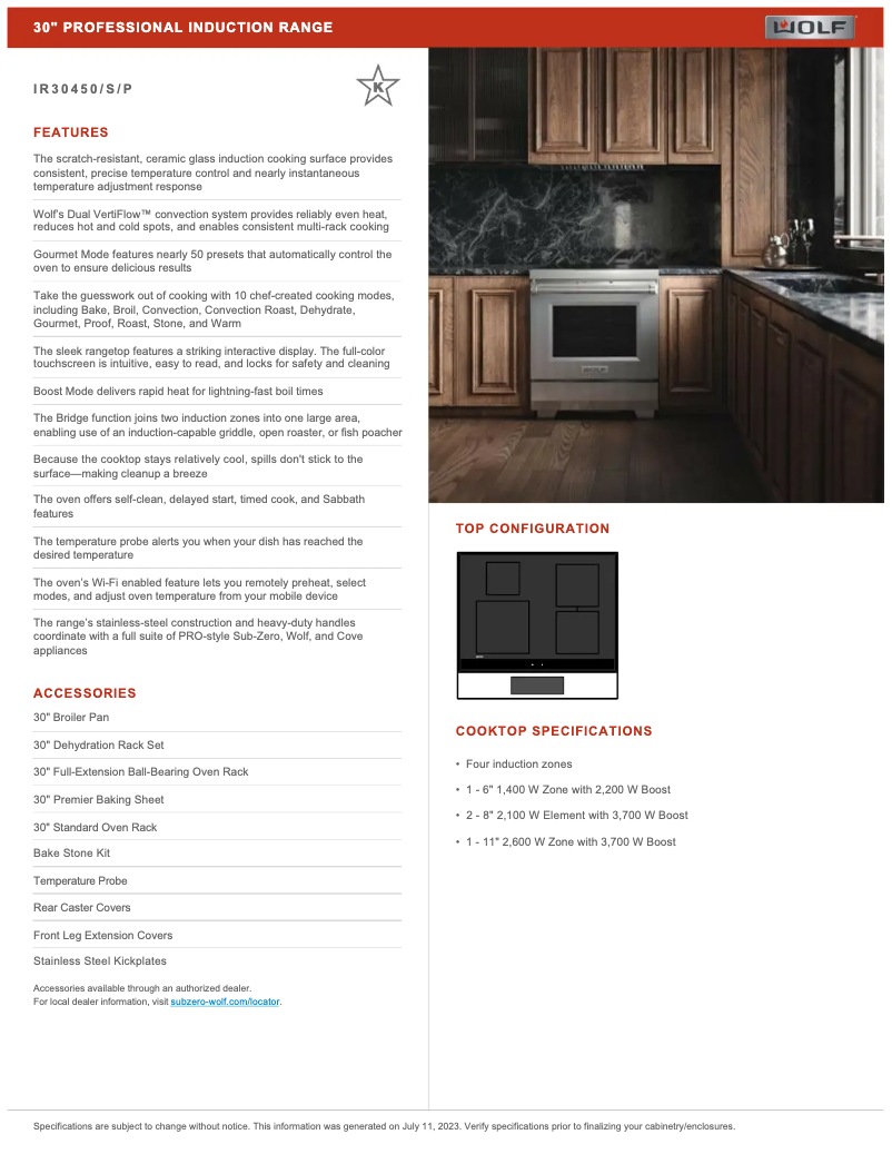 Page 1 de la notice Manuel utilisateur Wolf IR3045P