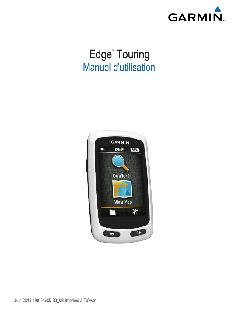 Page 1 de la notice Mode d'emploi Garmin Edge Touring Plus