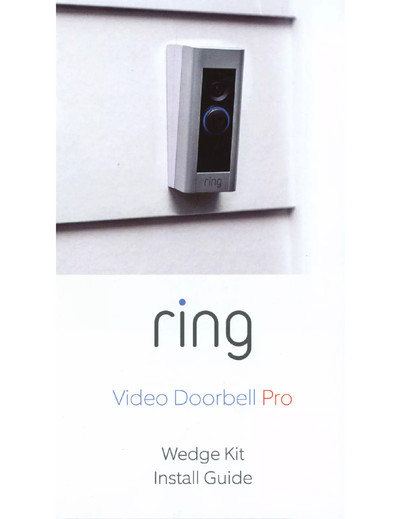 Image de la première page du manuel de l'appareil Video Doorbell Pro Wedge Kit