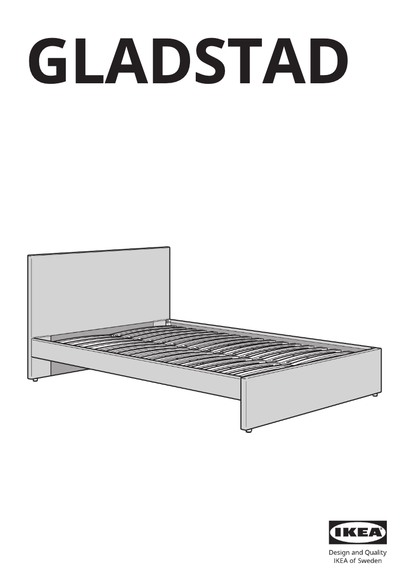 Page 1 de la notice Manuel utilisateur Ikea GLADSTAD 004.904.52