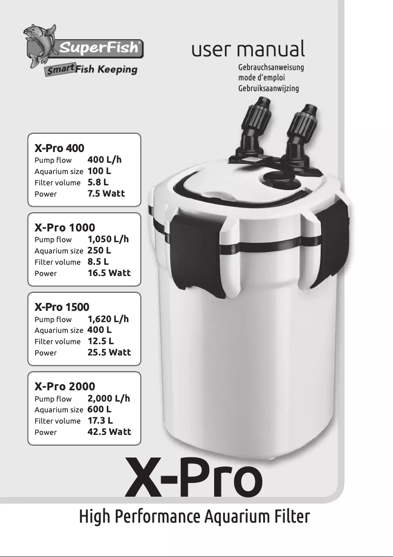 Page 1 of the manual User Manual SuperFish X-Pro 400