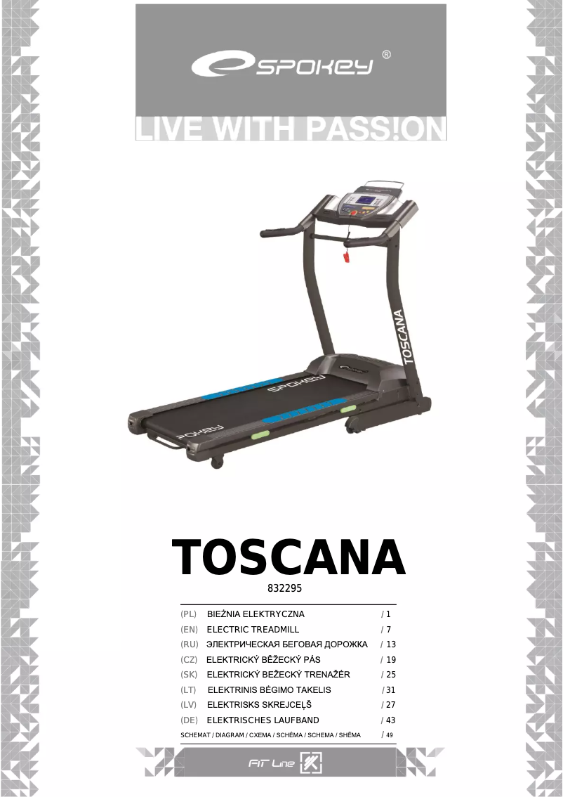 Page n°1 - Manuel utilisateur Spokey Toscana 832295