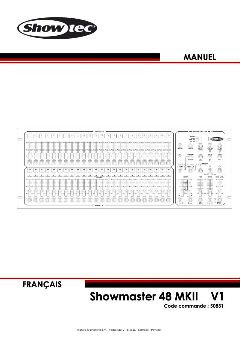 Page n°1 - Manuel utilisateur Showtec Showmaster 48 MKII