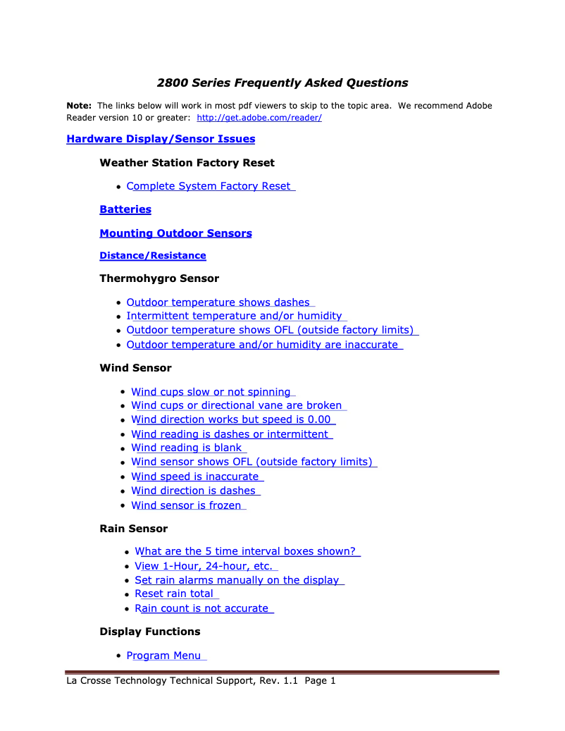 Image de la première page du manuel de l'appareil WS-2812U-IT