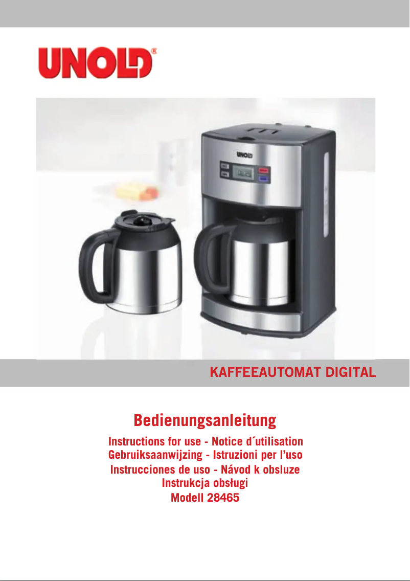 Page 1 de la notice Manuel utilisateur Unold 28465