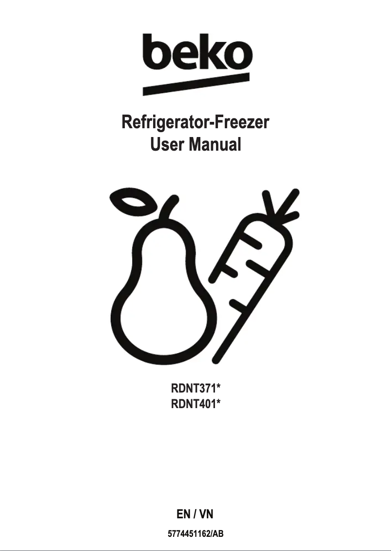Page 1 de la notice Manuel utilisateur Beko RDNT401I50VDHFSK
