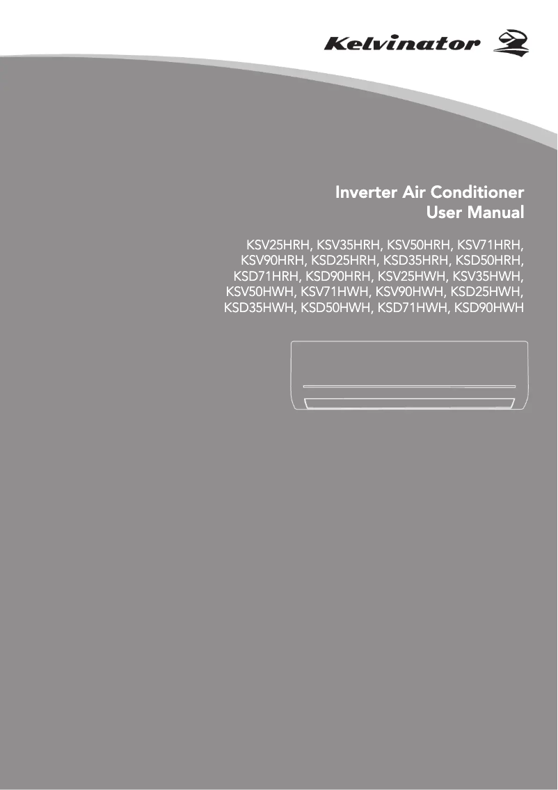 Page n°1 - Manuel utilisateur Kelvinator KSV35HWH