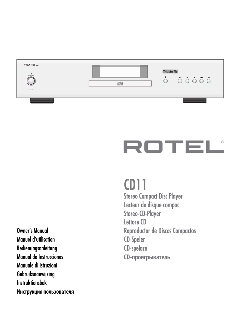 Image de la première page du manuel de l'appareil CD11