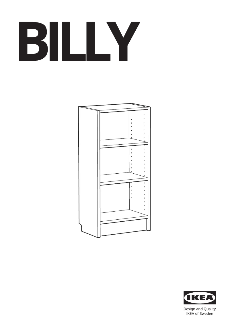 Page 1 de la notice Manuel utilisateur Ikea BILLY 204.958.30