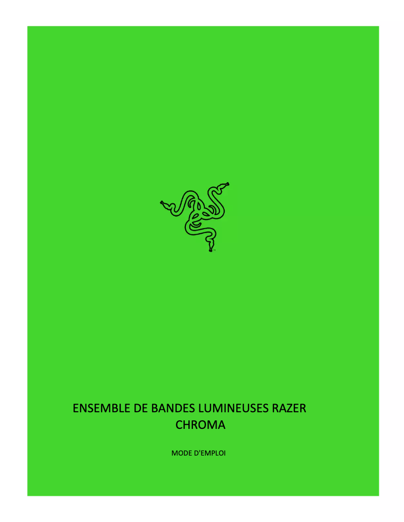 Page 1 de la notice Manuel utilisateur Razer Chroma Light Strip