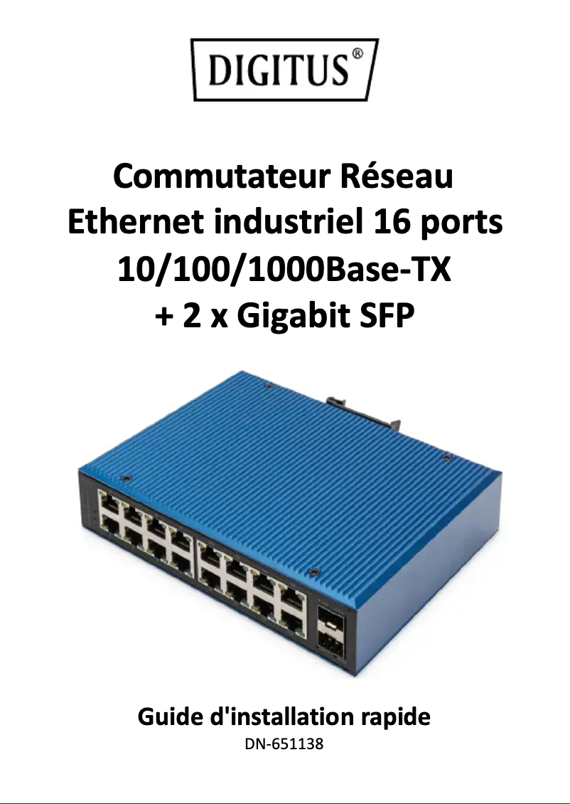 Page n°1 - Manuel utilisateur Digitus DN-651138