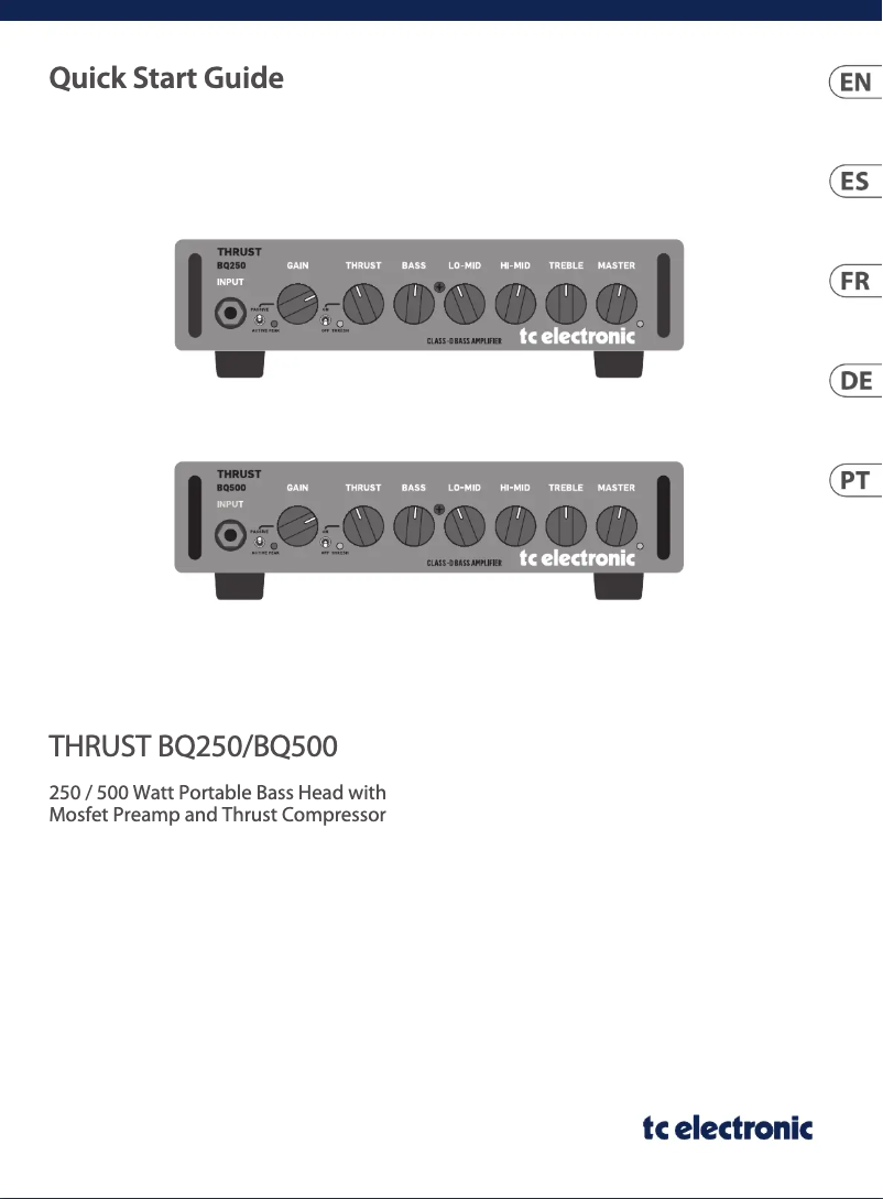 Page 1 de la notice Manuel utilisateur TC Electronic THRUST BQ500