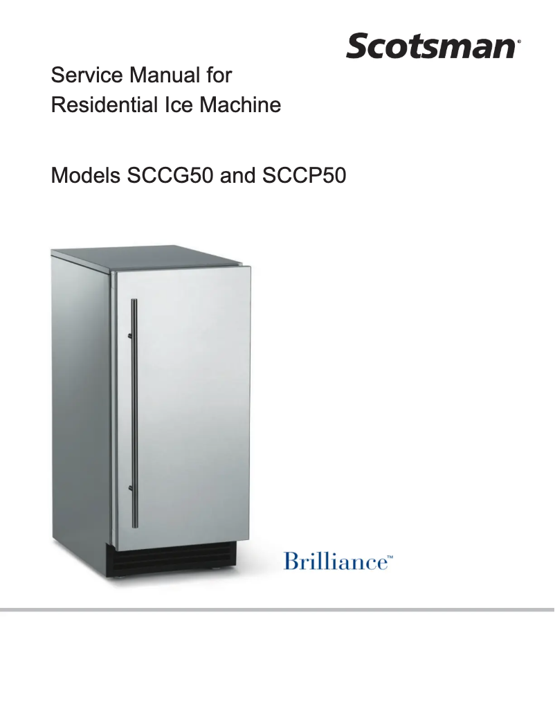 Page n°1 - Manuel utilisateur Scotsman SCCP50MB-1SU
