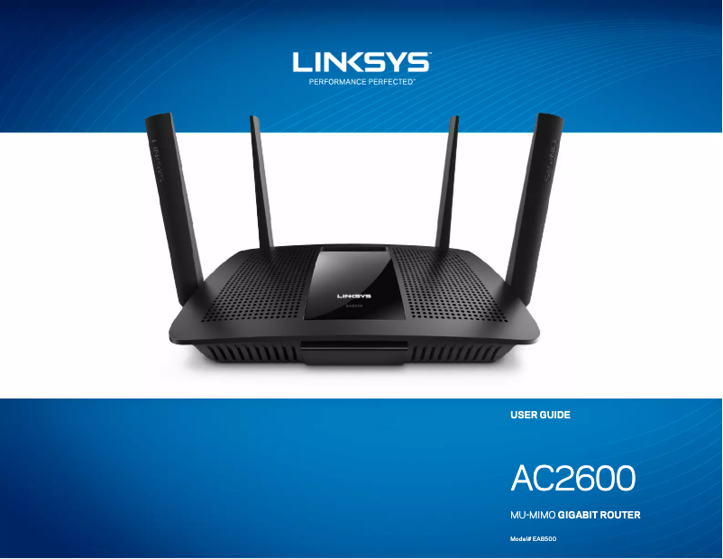 Page n°1 - Manuel utilisateur Linksys AC2600