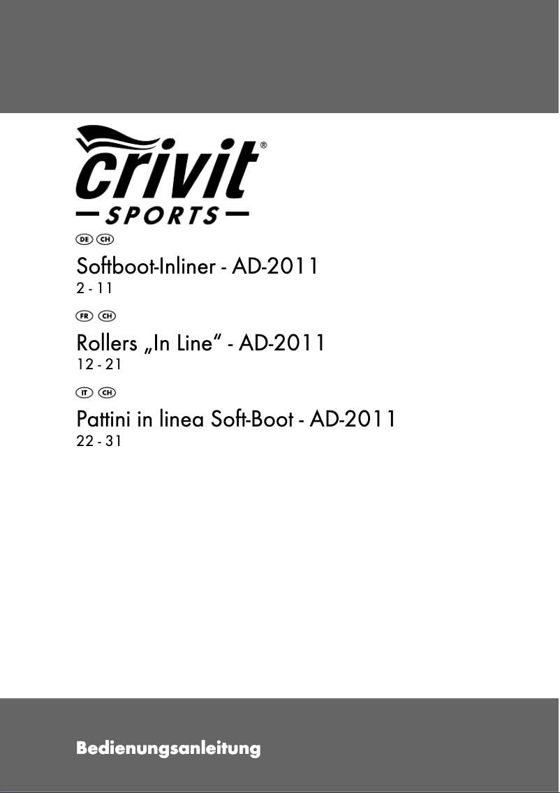 Page 1 de la notice Manuel utilisateur Crivit IAN 56057
