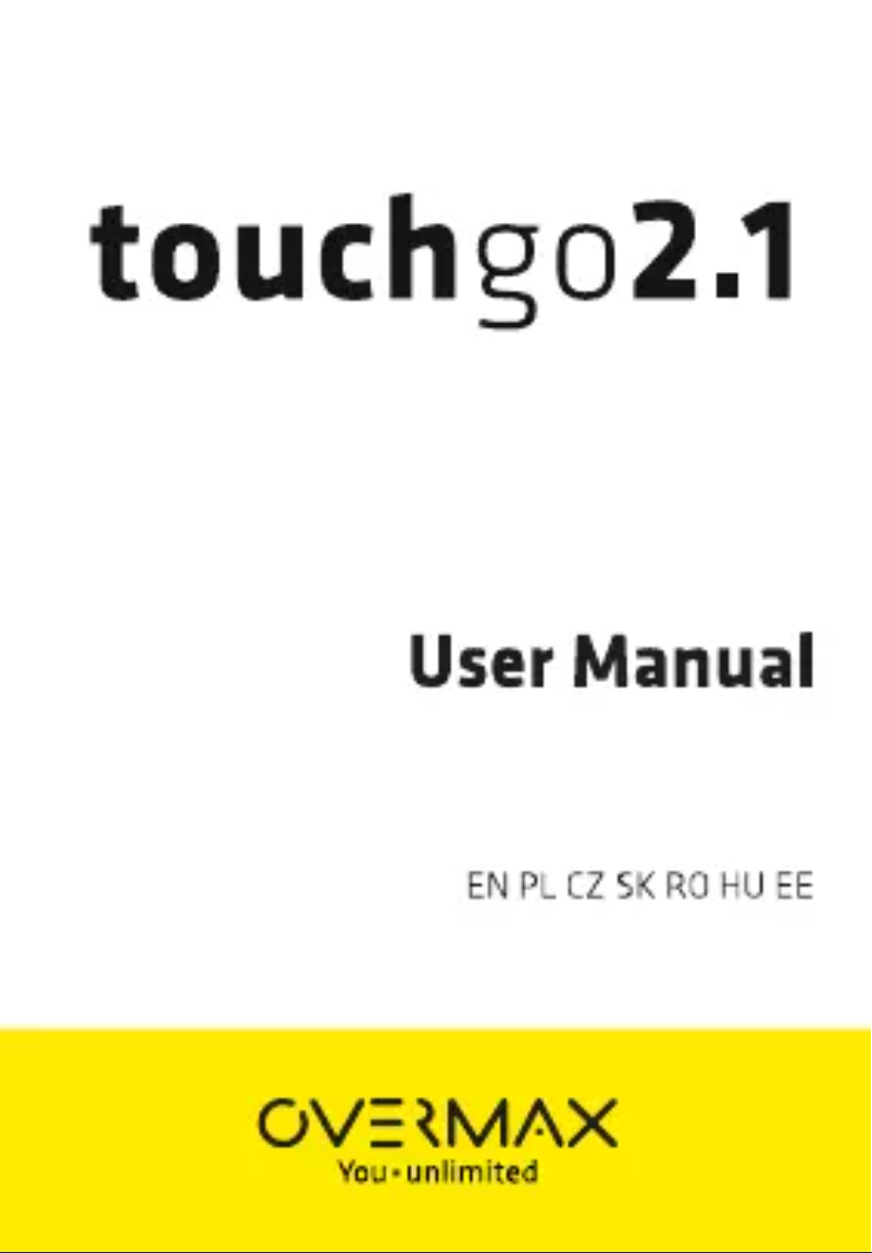 Page 1 de la notice Manuel utilisateur Overmax Touch Go 2.1