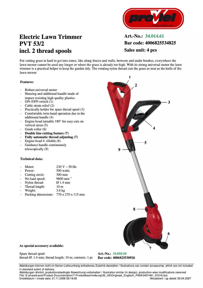 Página 1 del manual Manual de usuario Proviel PVT 53/2