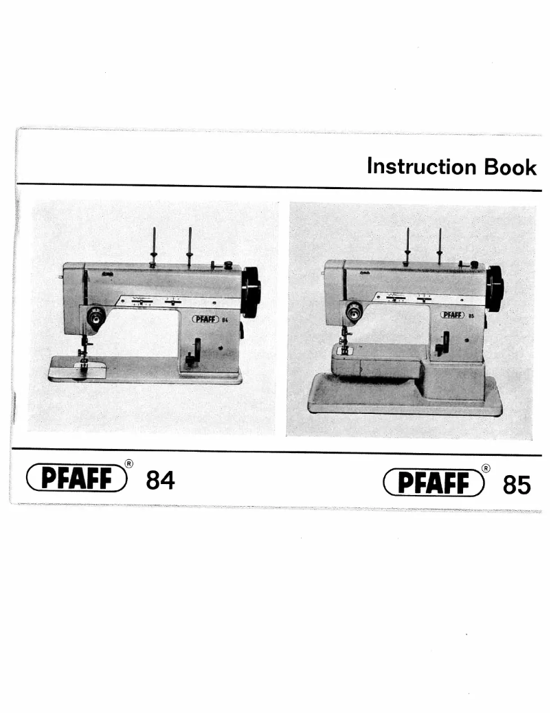 Página 1 del manual Manual de usuario Pfaff 85