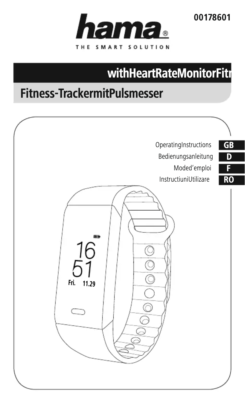 Image de la première page du manuel de l'appareil Fit Track 3900