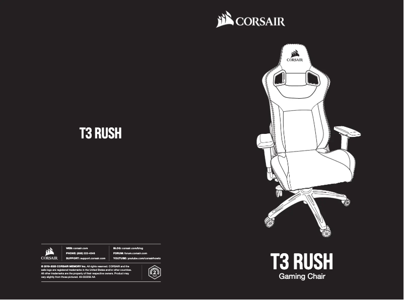 Page n°1 - Guide de démarrage rapide Corsair T3 Rush