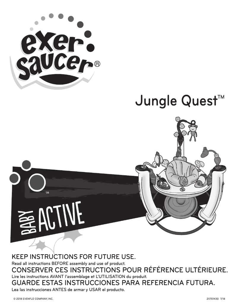 Página 1 del manual Manual de usuario Exersaucer Jungle Quest