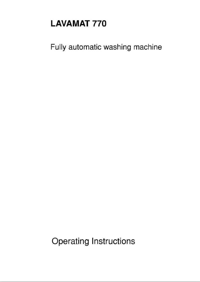 Image de la première page du manuel de l'appareil Lavamat 770