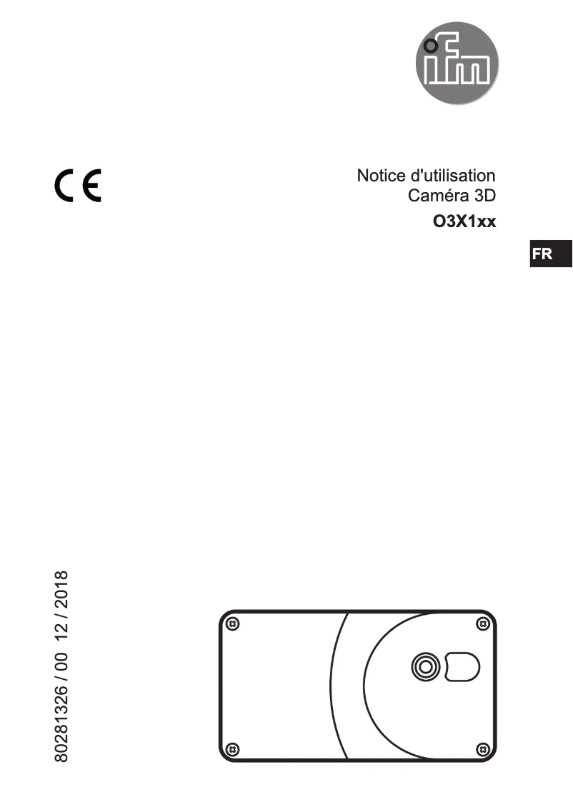 Page 1 de la notice Manuel utilisateur IFM O3X110