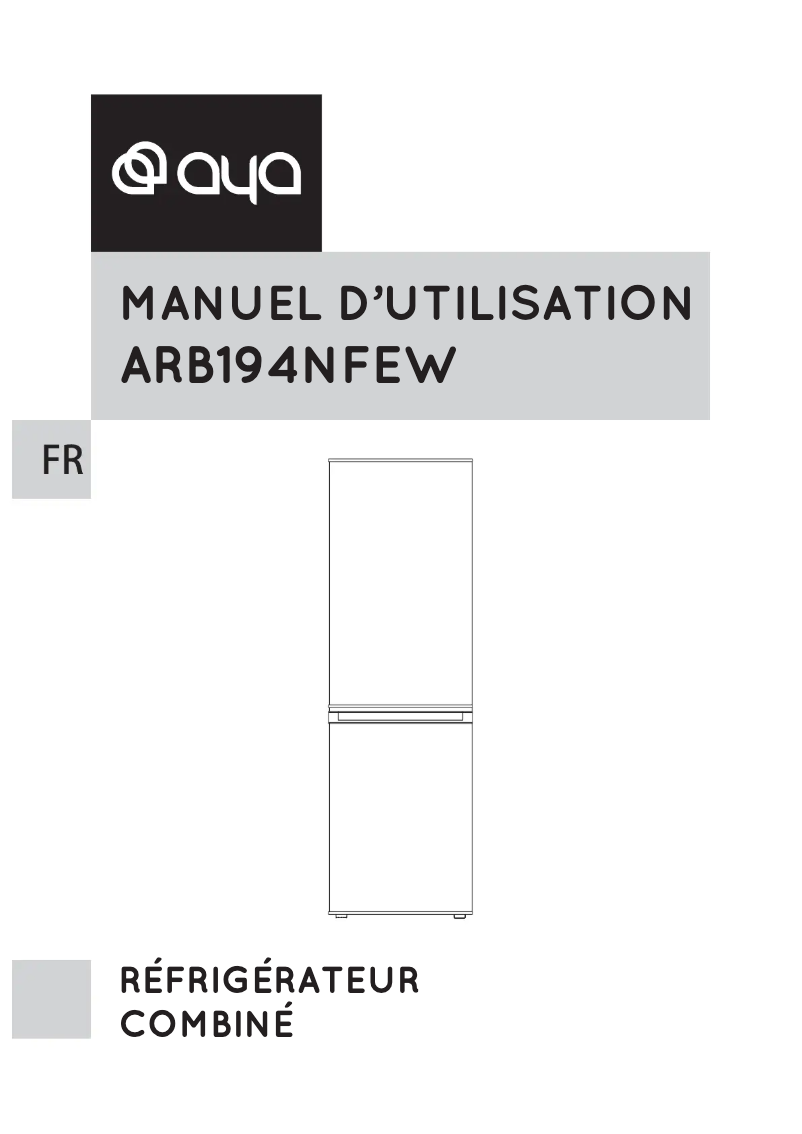 Page n°1 - Manuel utilisateur AYA ARB194NFEW