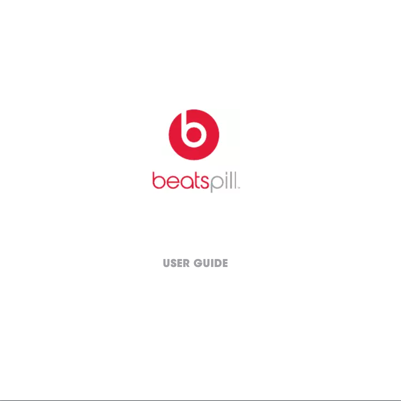 Page 1 de la notice Manuel utilisateur Beats Pill+