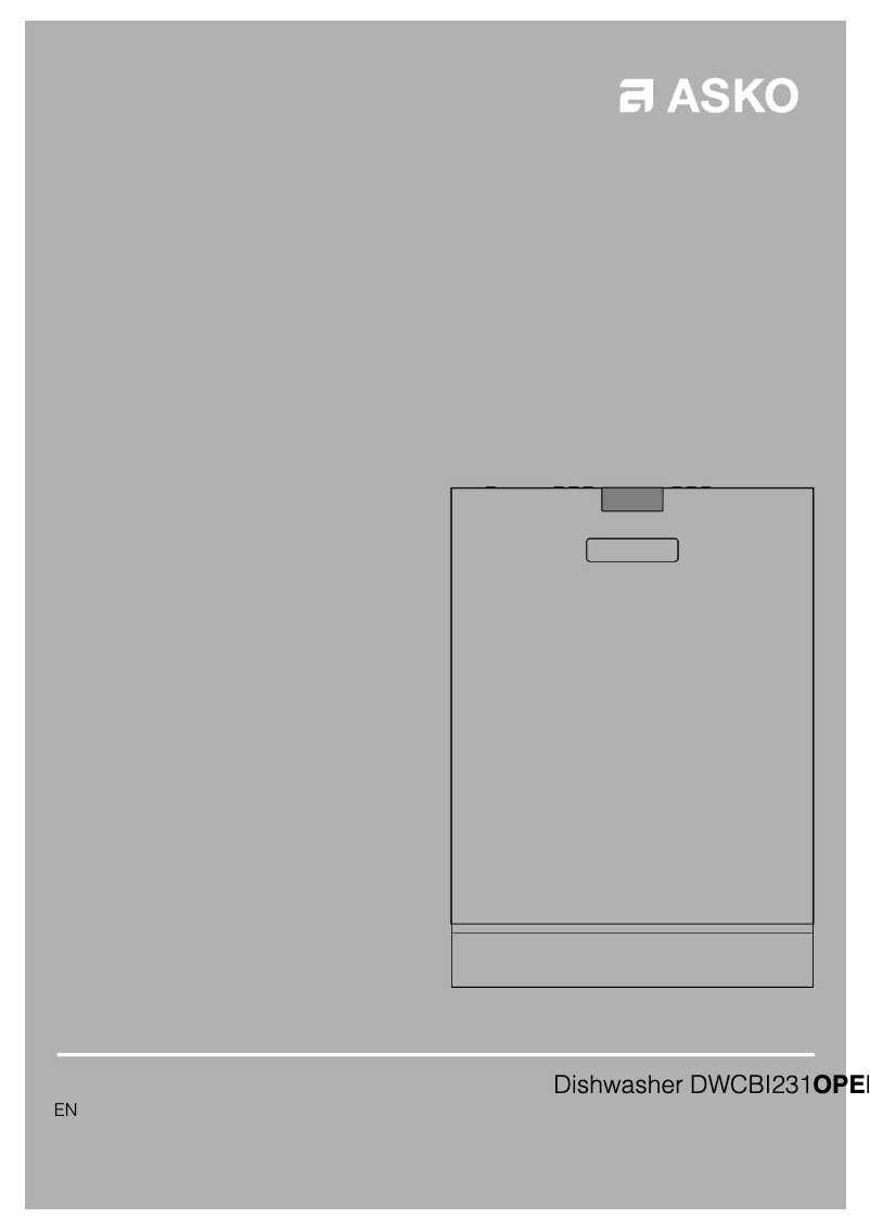 Page 1 de la notice Manuel utilisateur Asko DWCBI231.S