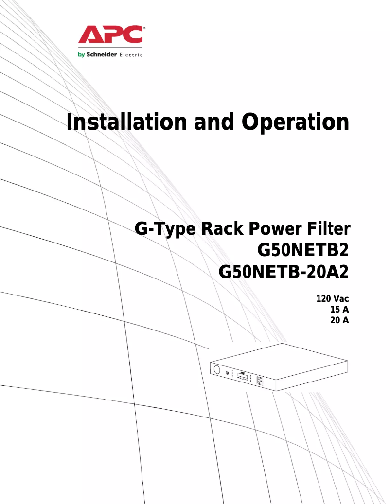 Página 1 del manual Manual de usuario APC G50NETB2